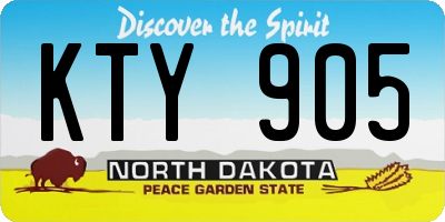 ND license plate KTY905