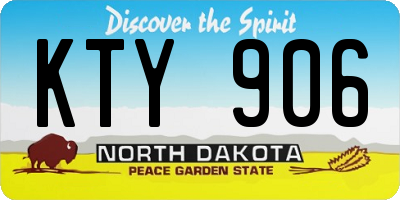 ND license plate KTY906