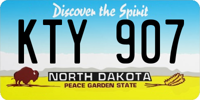 ND license plate KTY907
