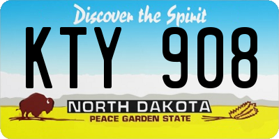 ND license plate KTY908