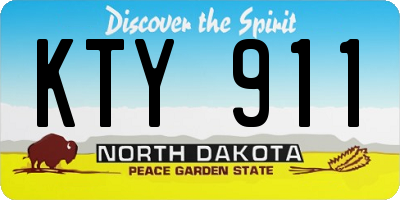 ND license plate KTY911