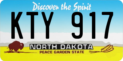 ND license plate KTY917