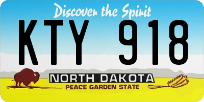 ND license plate KTY918