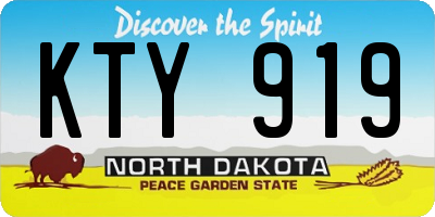 ND license plate KTY919