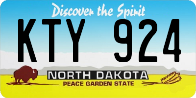 ND license plate KTY924