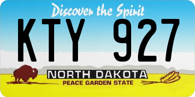 ND license plate KTY927