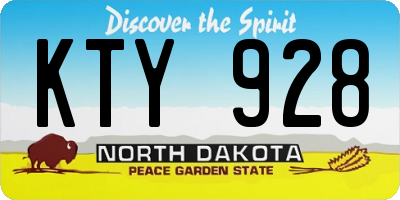 ND license plate KTY928
