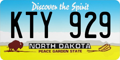 ND license plate KTY929