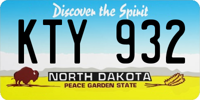 ND license plate KTY932