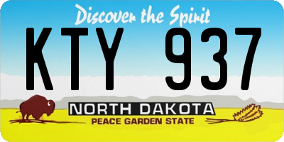ND license plate KTY937