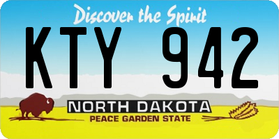 ND license plate KTY942