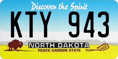 ND license plate KTY943