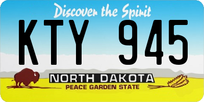 ND license plate KTY945