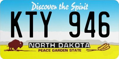 ND license plate KTY946