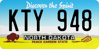 ND license plate KTY948