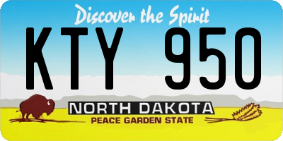 ND license plate KTY950