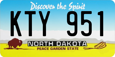 ND license plate KTY951