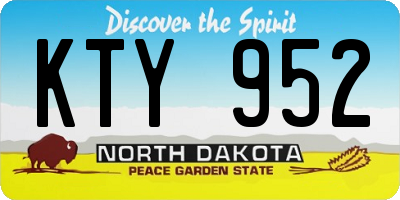 ND license plate KTY952
