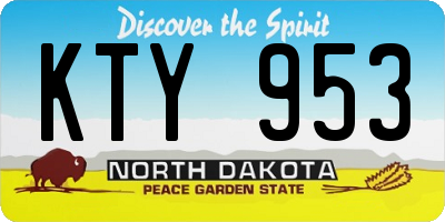 ND license plate KTY953