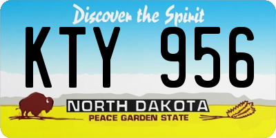ND license plate KTY956