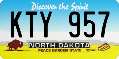 ND license plate KTY957