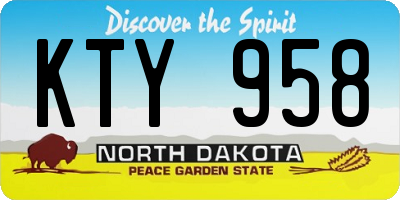ND license plate KTY958