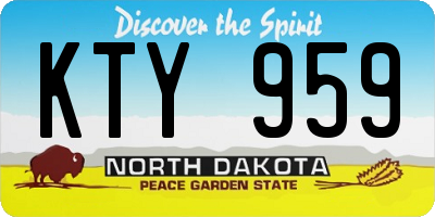 ND license plate KTY959
