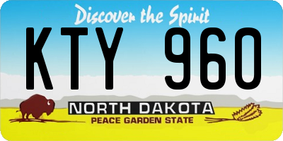 ND license plate KTY960