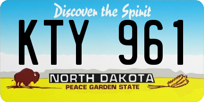 ND license plate KTY961
