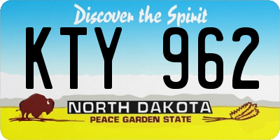 ND license plate KTY962
