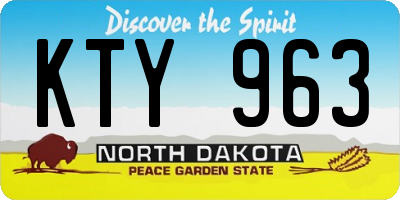 ND license plate KTY963