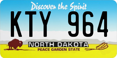 ND license plate KTY964