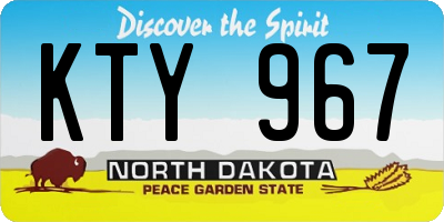 ND license plate KTY967