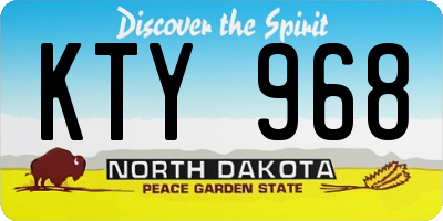 ND license plate KTY968