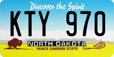ND license plate KTY970