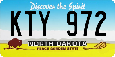 ND license plate KTY972