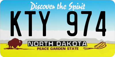 ND license plate KTY974