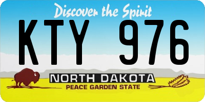 ND license plate KTY976