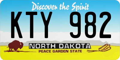 ND license plate KTY982