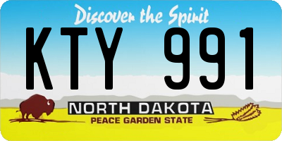 ND license plate KTY991