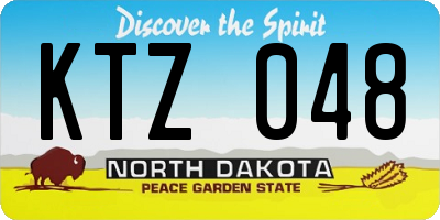 ND license plate KTZ048