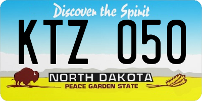 ND license plate KTZ050