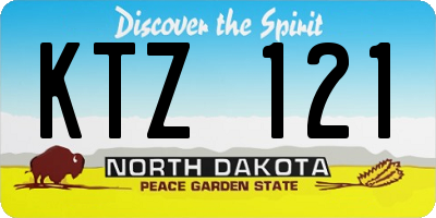ND license plate KTZ121