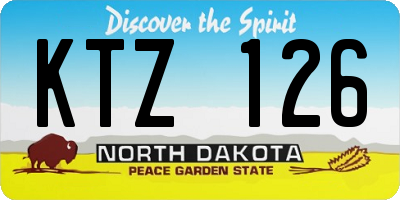 ND license plate KTZ126