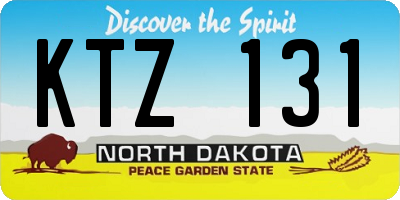 ND license plate KTZ131