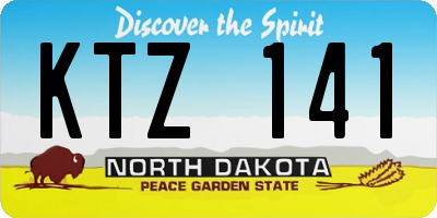 ND license plate KTZ141