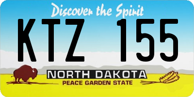 ND license plate KTZ155