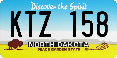 ND license plate KTZ158