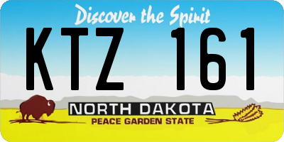ND license plate KTZ161