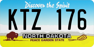 ND license plate KTZ176